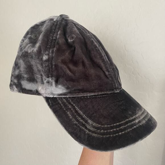 Madewell Silk Blend Baseball Cap Hat Minimalist Contemporary Chic Velvet Velour - Picture 2 of 4